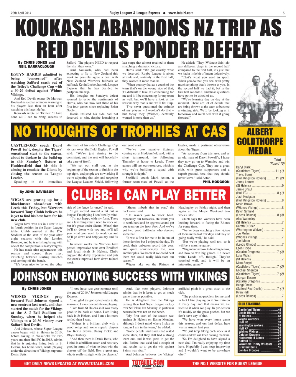 League Express Preview Pages