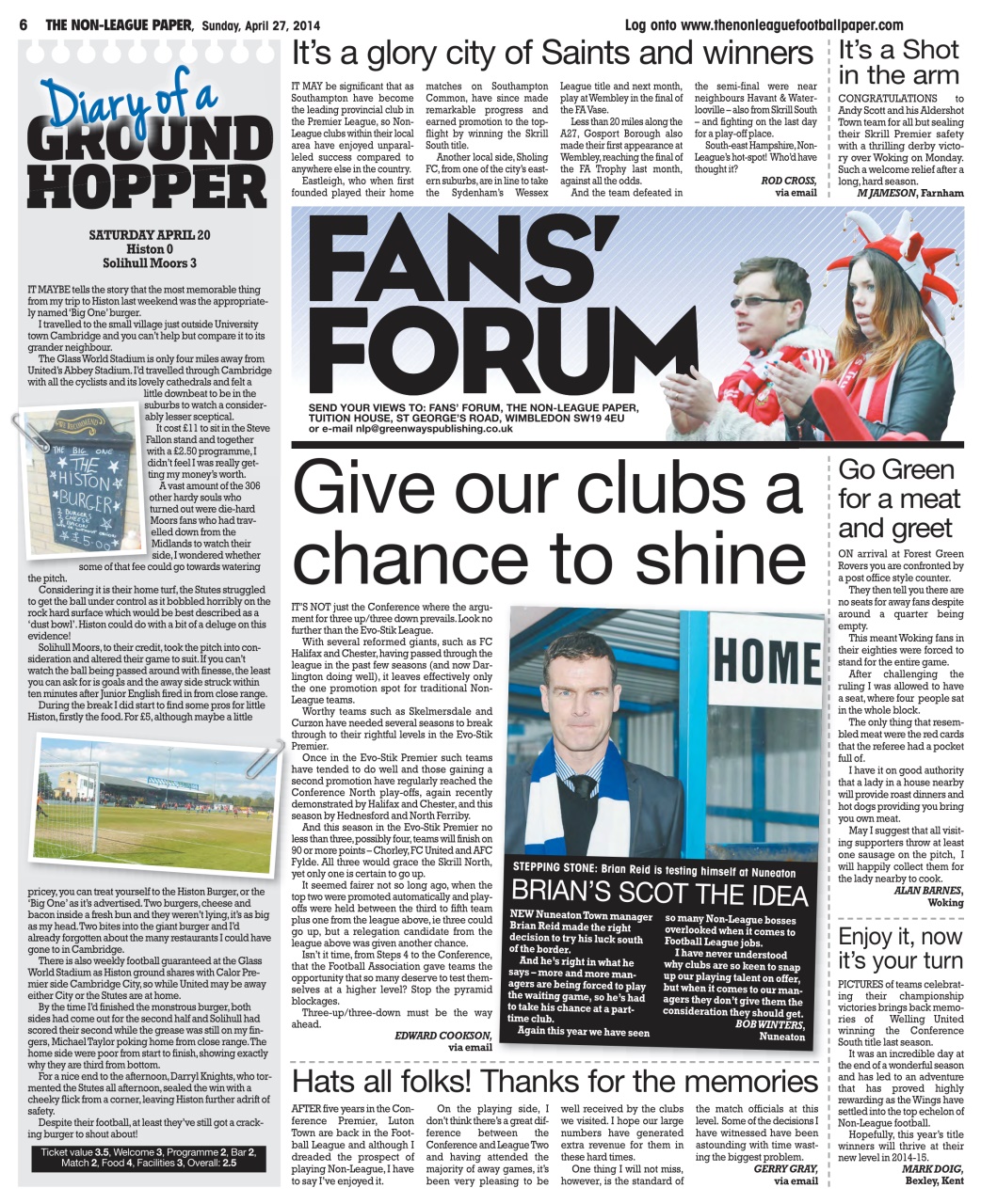The Non-League Football Paper Preview Pages