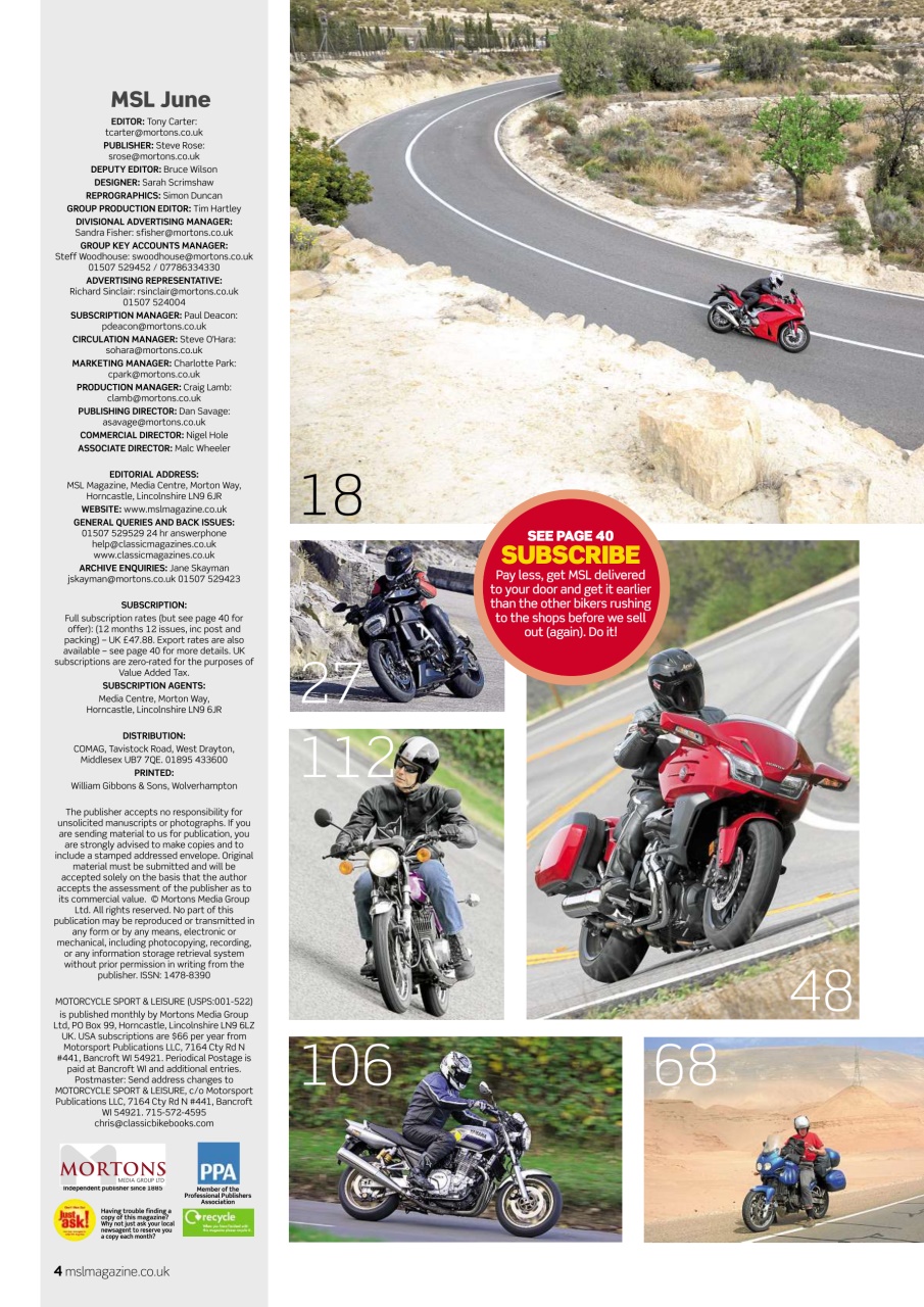 Motorcycle Sport & Leisure Preview Pages