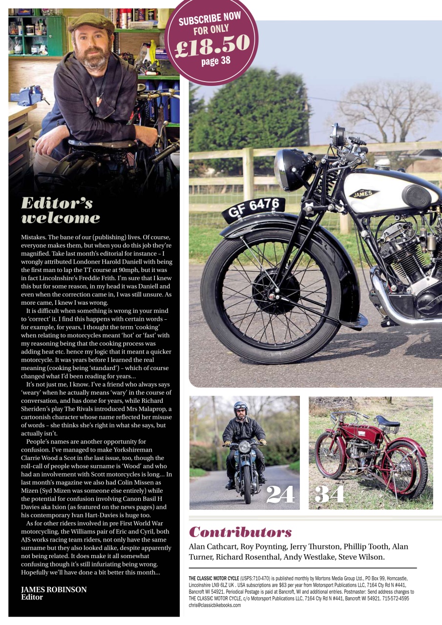 The Classic MotorCycle Preview Pages