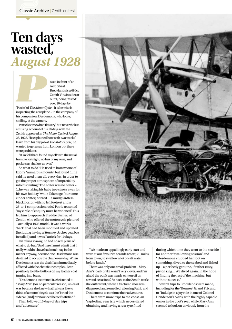 The Classic MotorCycle Preview Pages