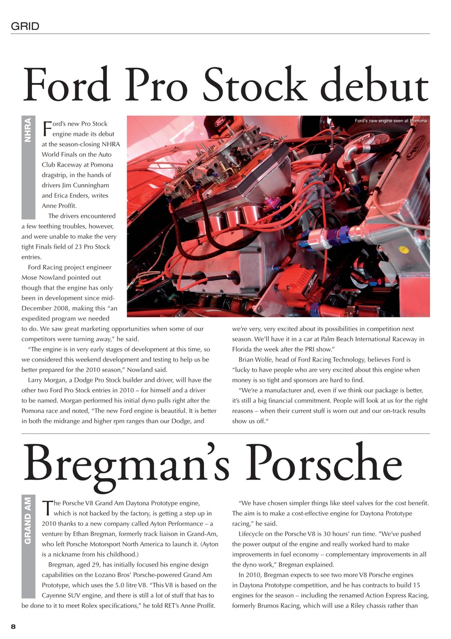 Race Engine Technology Preview Pages