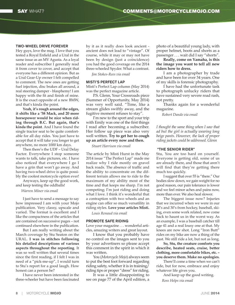 Motorcycle Mojo Preview Pages