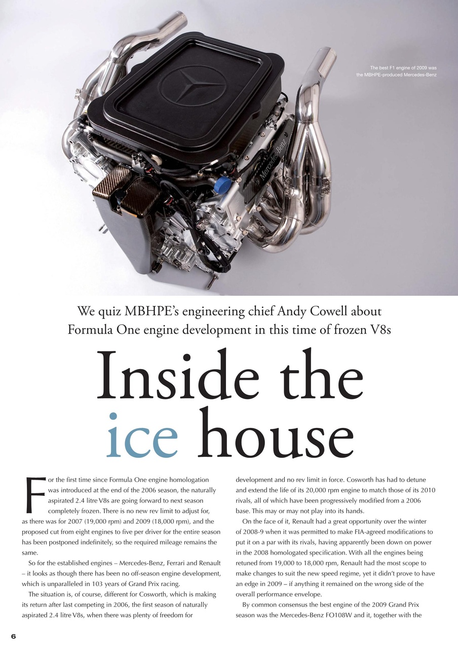 Race Engine Technology Preview Pages