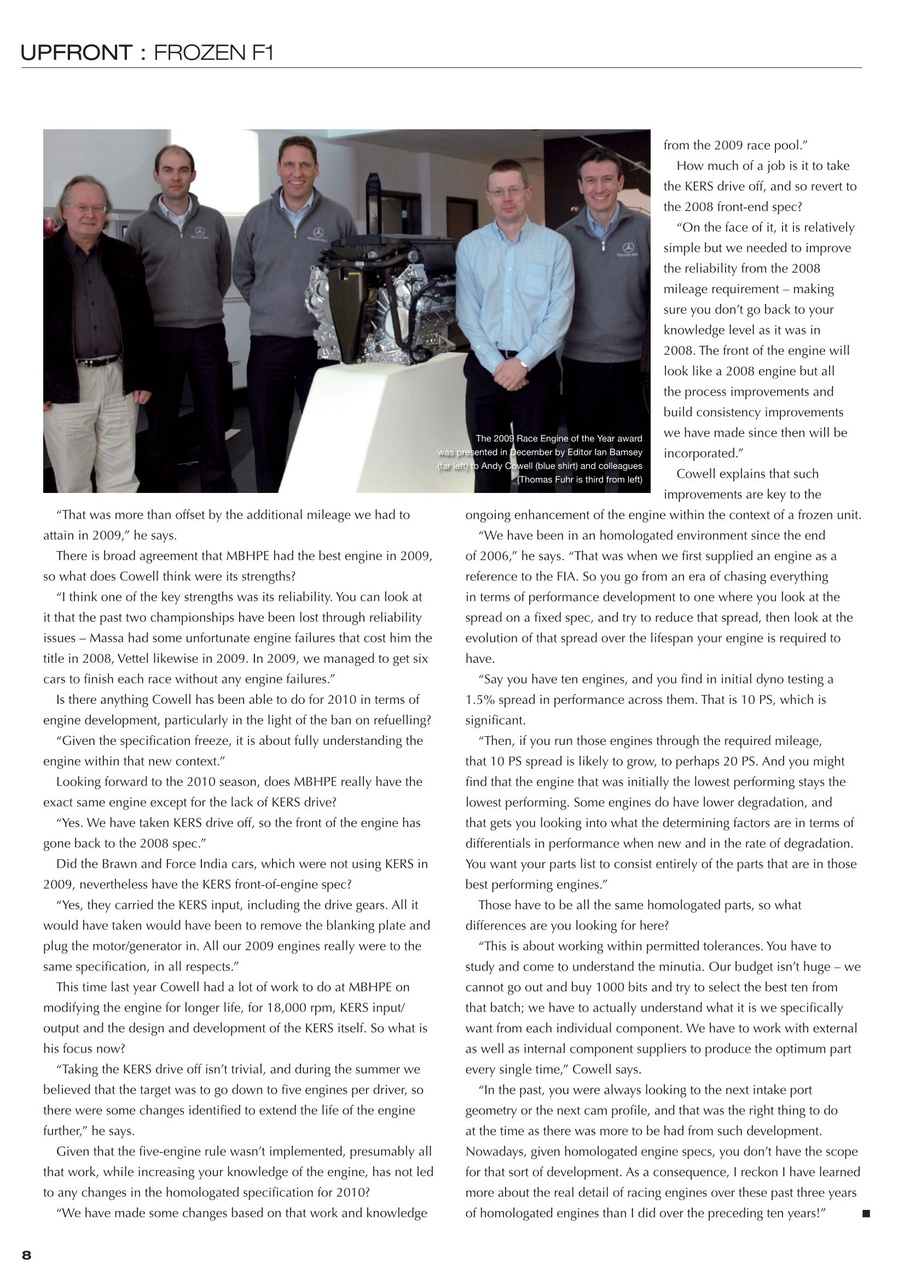 Race Engine Technology Preview Pages