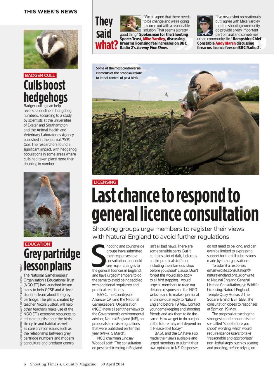 Shooting Times & Country Preview Pages