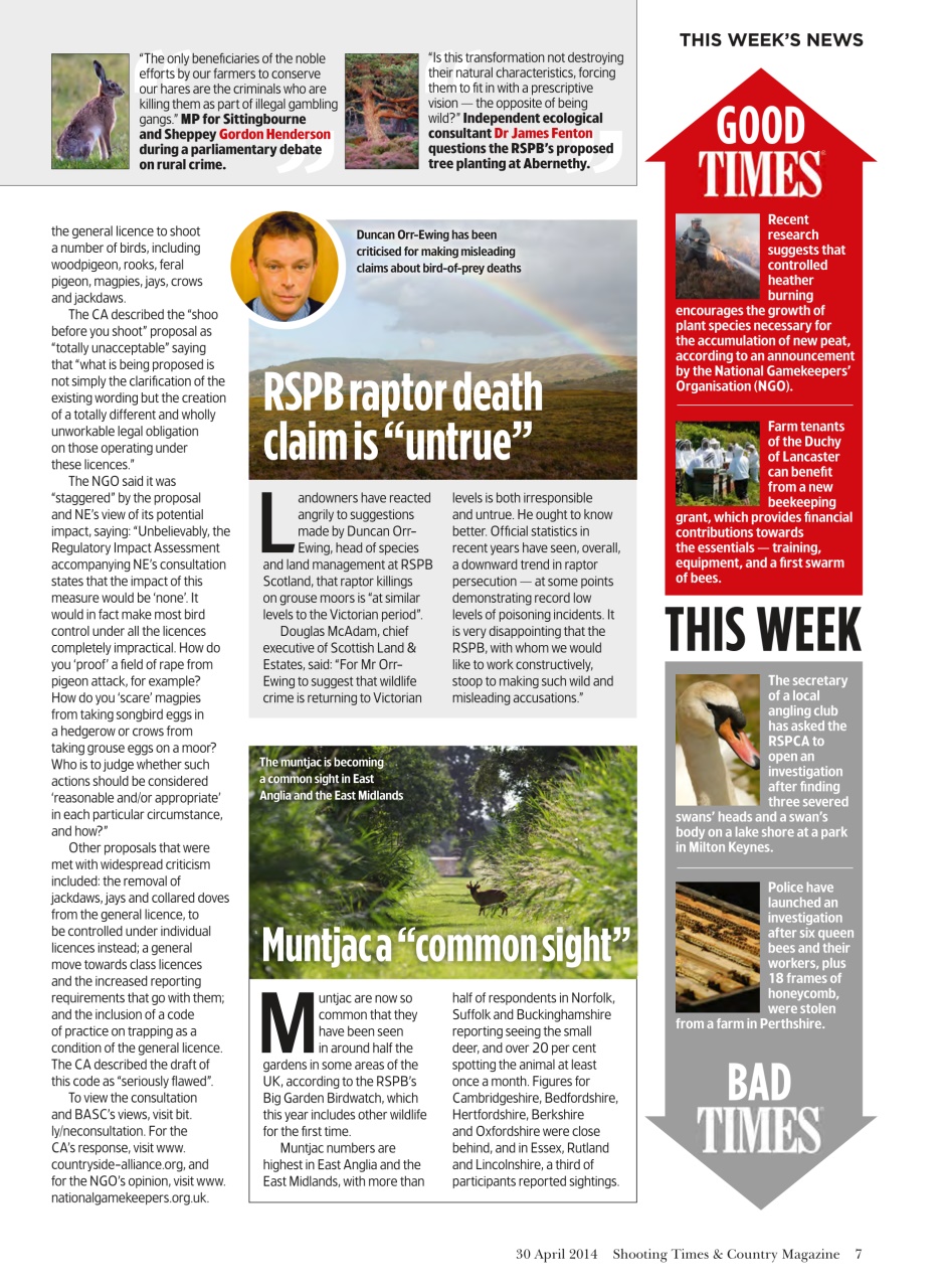 Shooting Times & Country Preview Pages