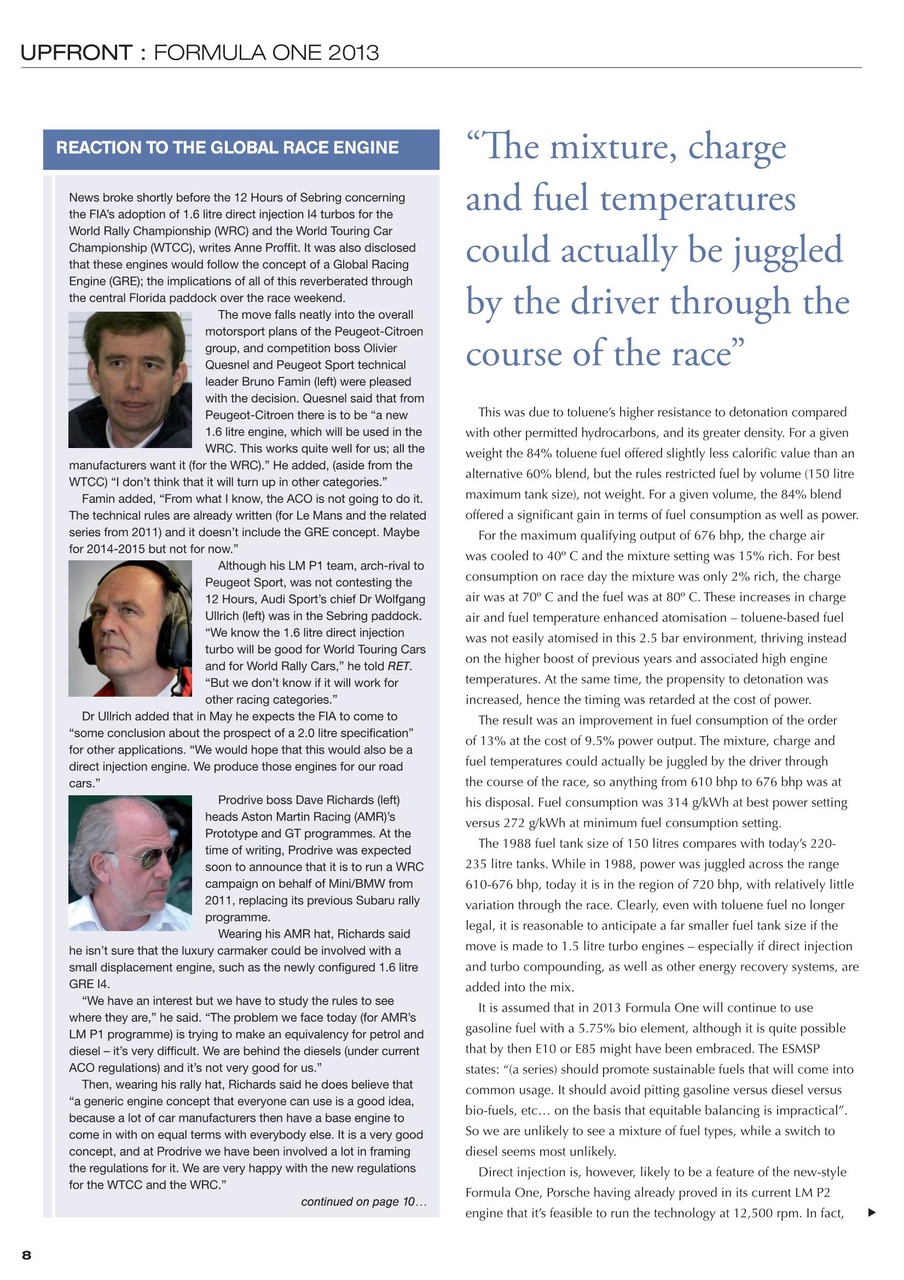 Race Engine Technology Preview Pages