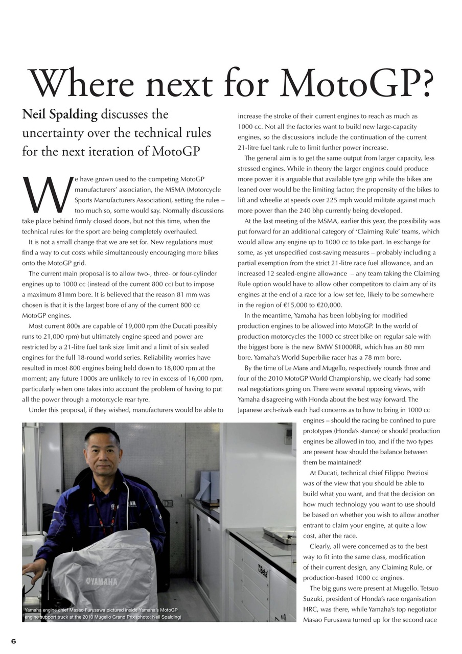 Race Engine Technology Preview Pages