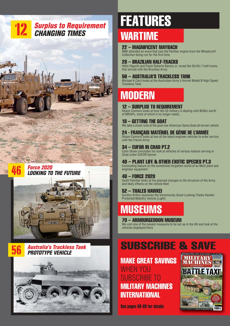 Military Machines International Preview Pages