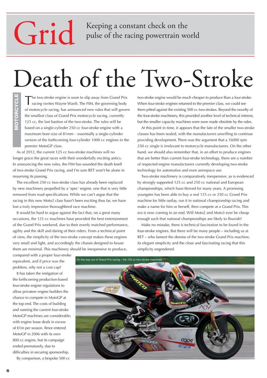 Race Engine Technology Preview Pages