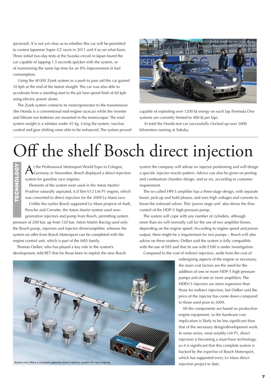 Race Engine Technology Preview Pages