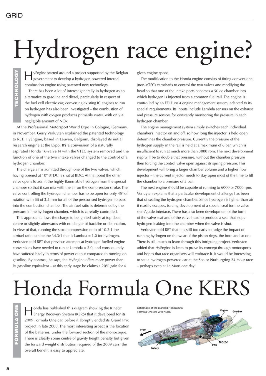 Race Engine Technology Preview Pages