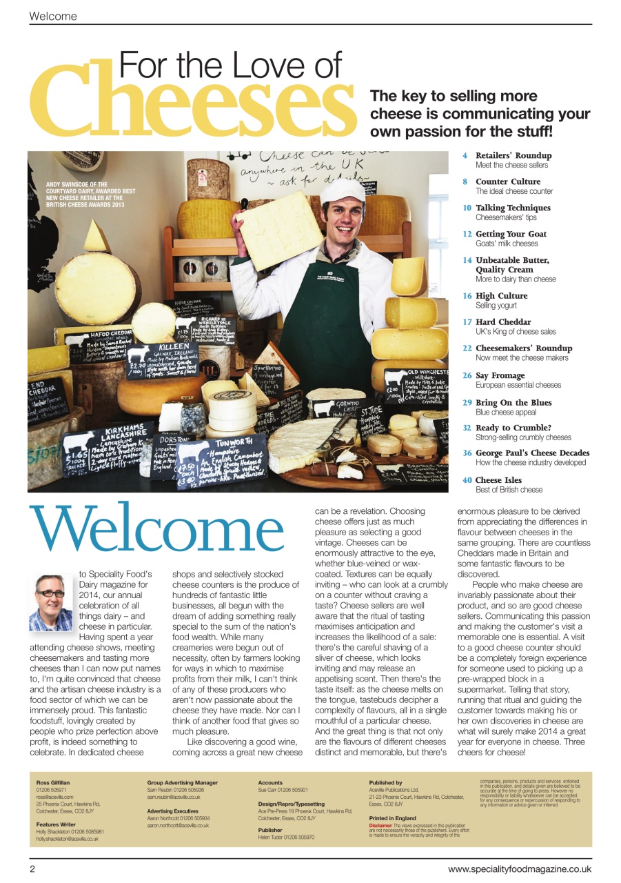 Speciality Food Preview Pages