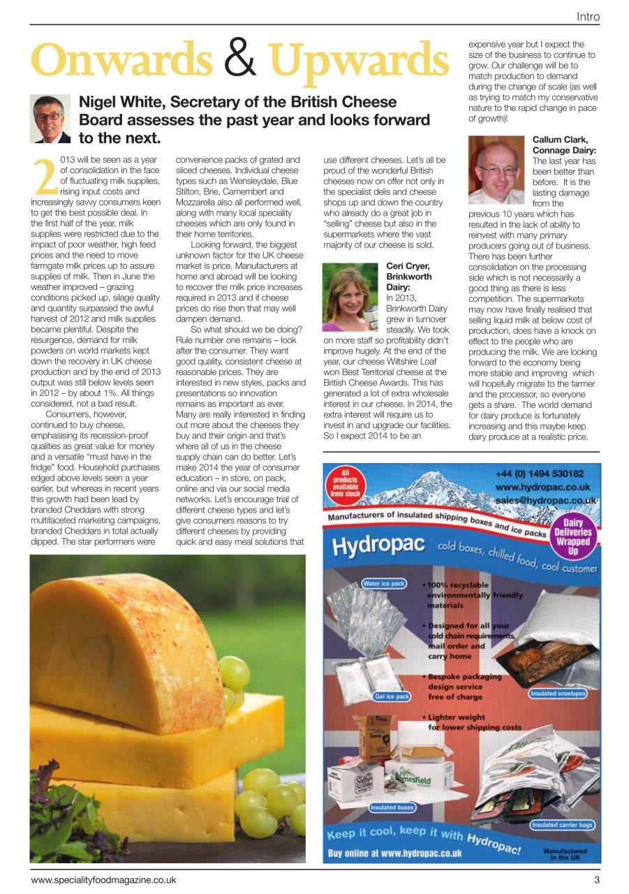 Speciality Food Preview Pages