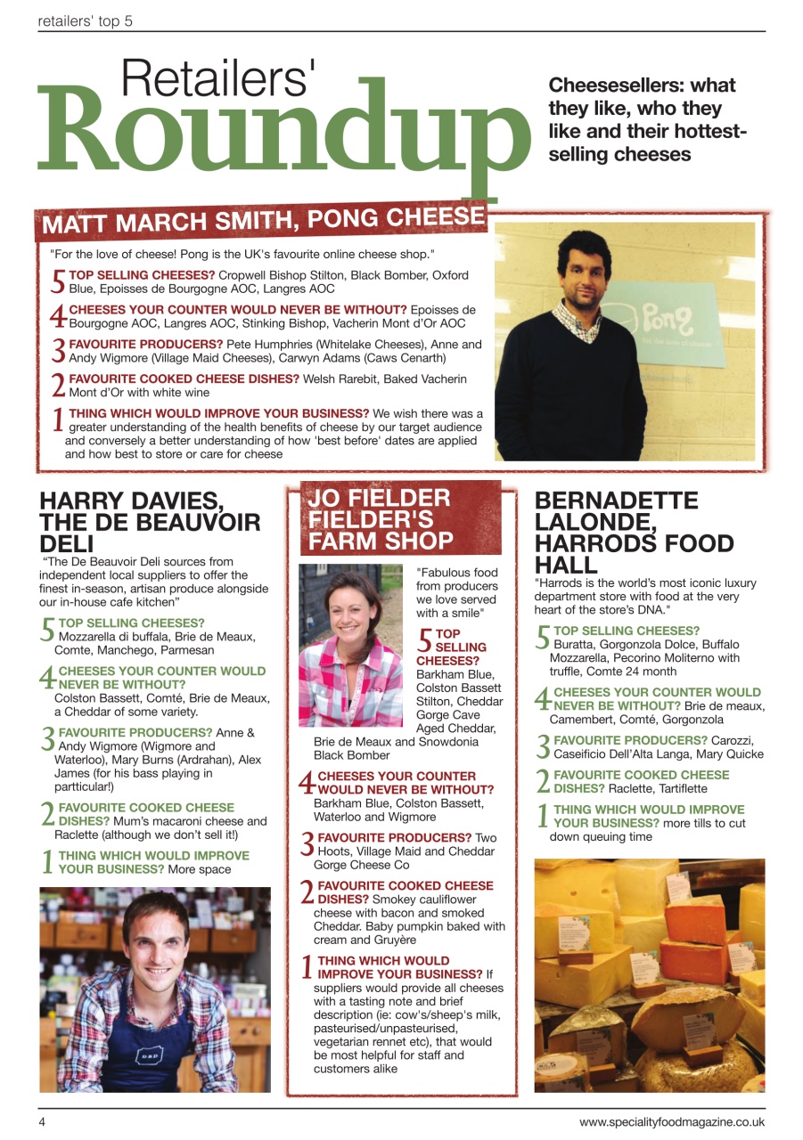 Speciality Food Preview Pages