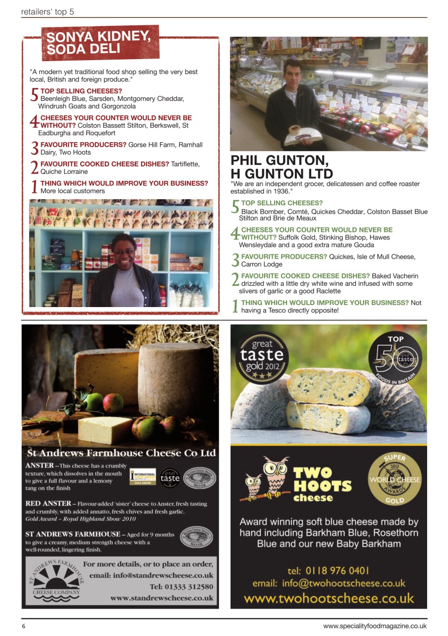 Speciality Food Preview Pages