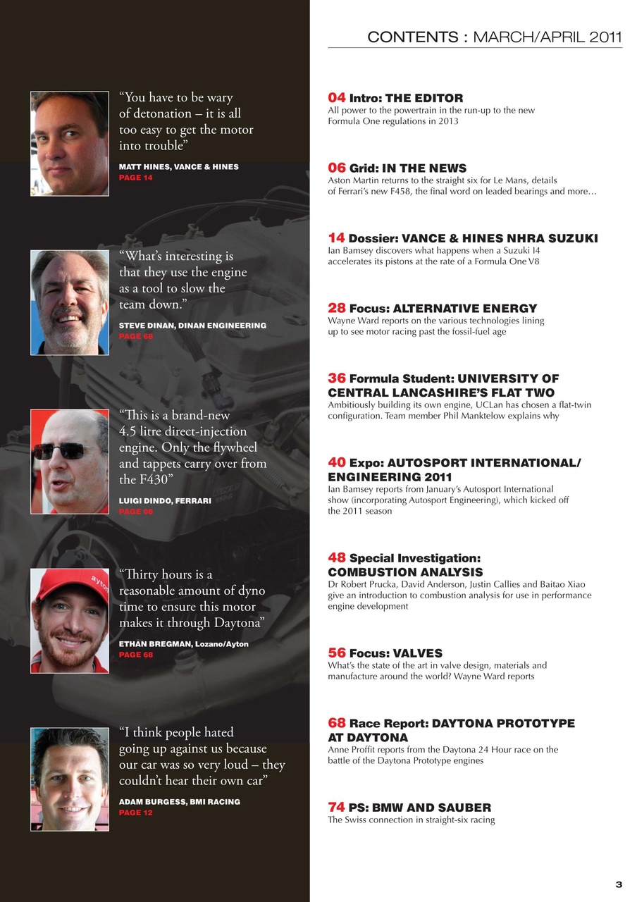 Race Engine Technology Preview Pages