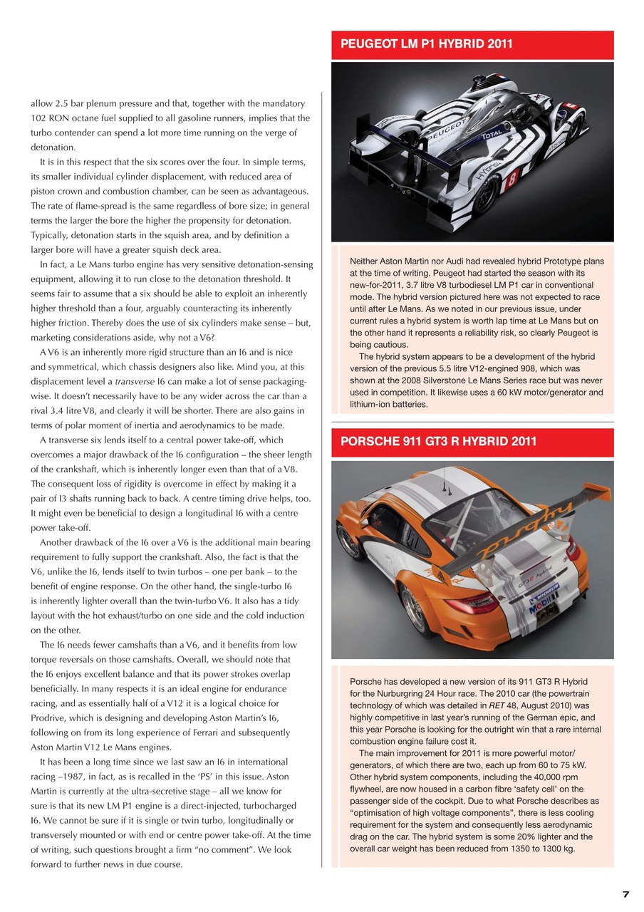 Race Engine Technology Preview Pages