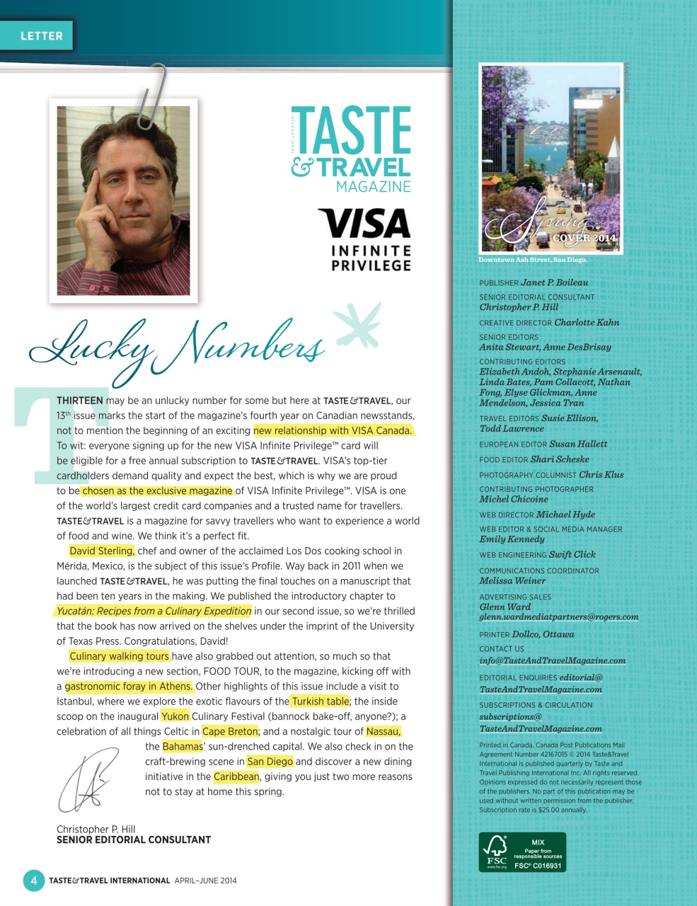 Taste & Travel International Preview Pages