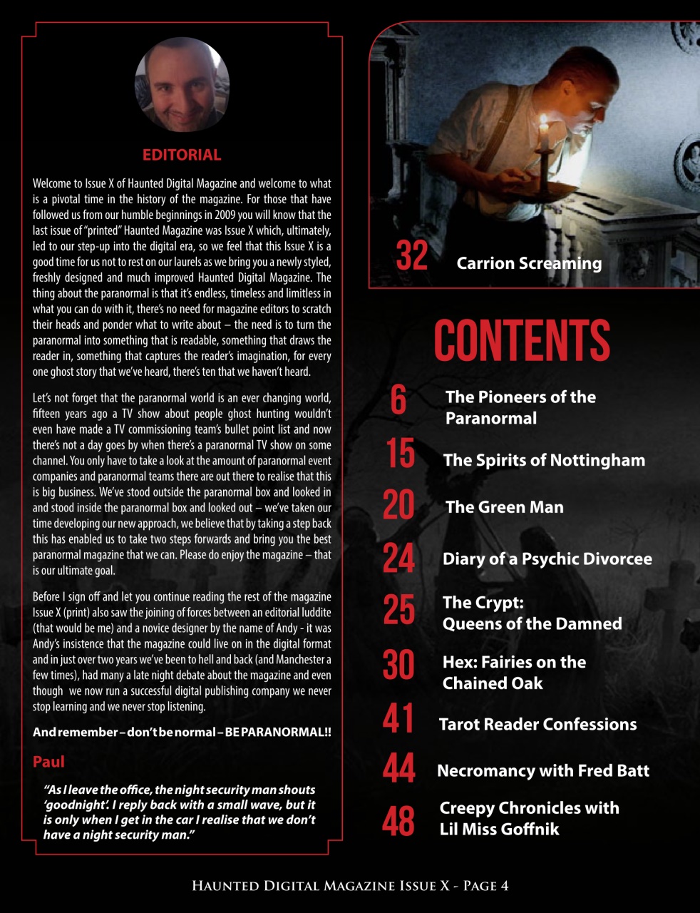 Haunted Magazine Preview Pages