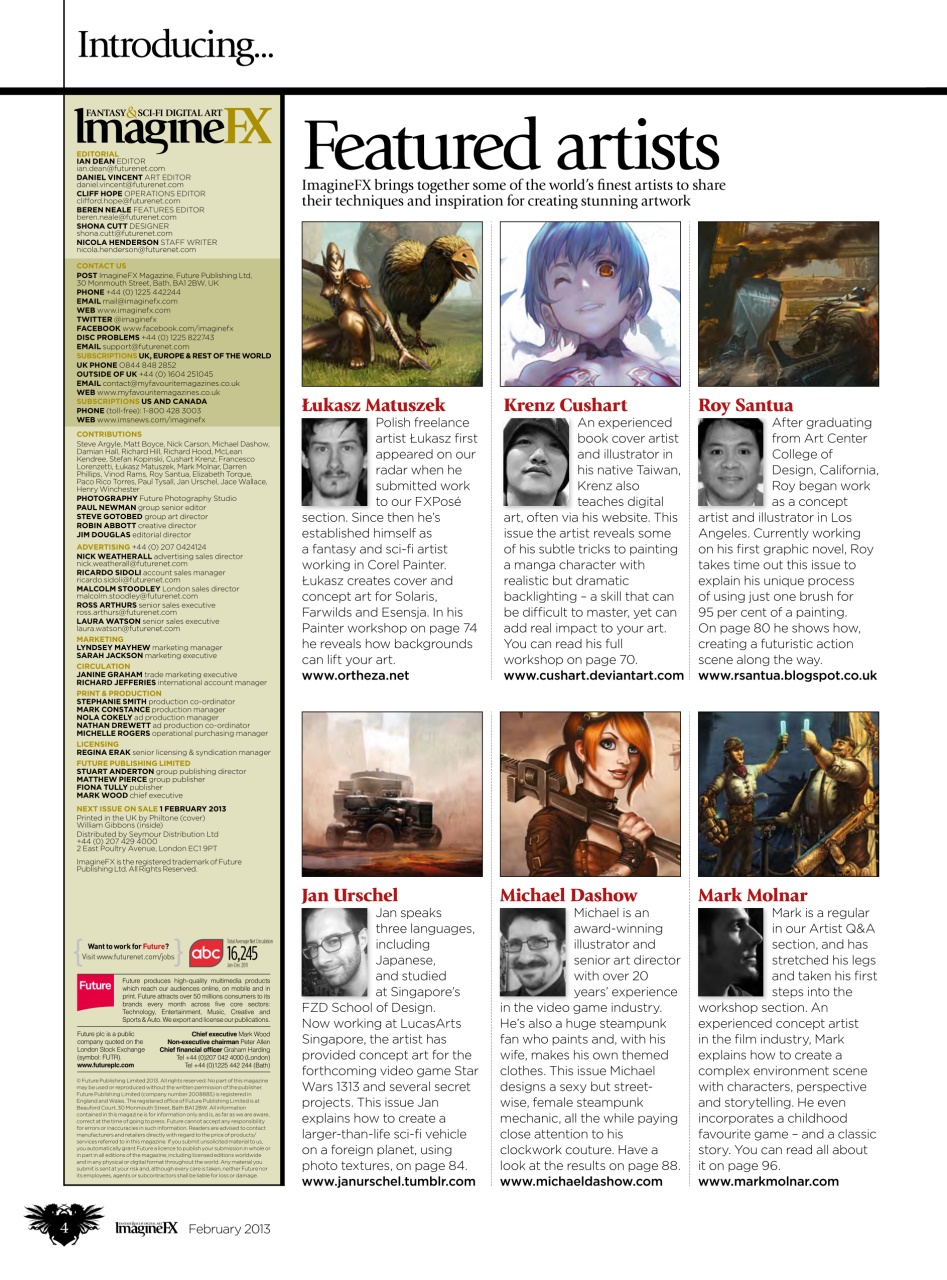 ImagineFX Preview Pages