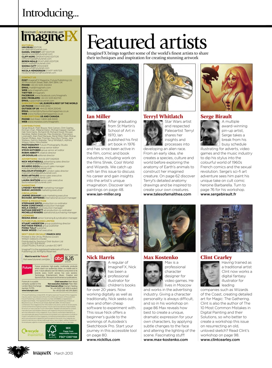 ImagineFX Preview Pages