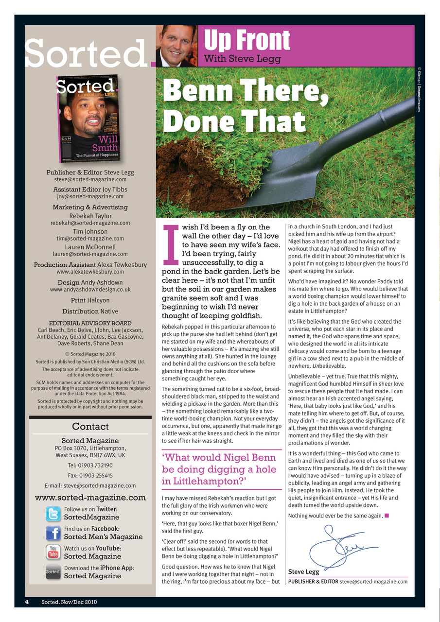 Sorted Magazine – The men's mag with morals Preview Pages
