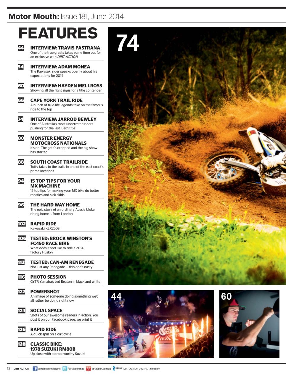 Dirt Action Preview Pages
