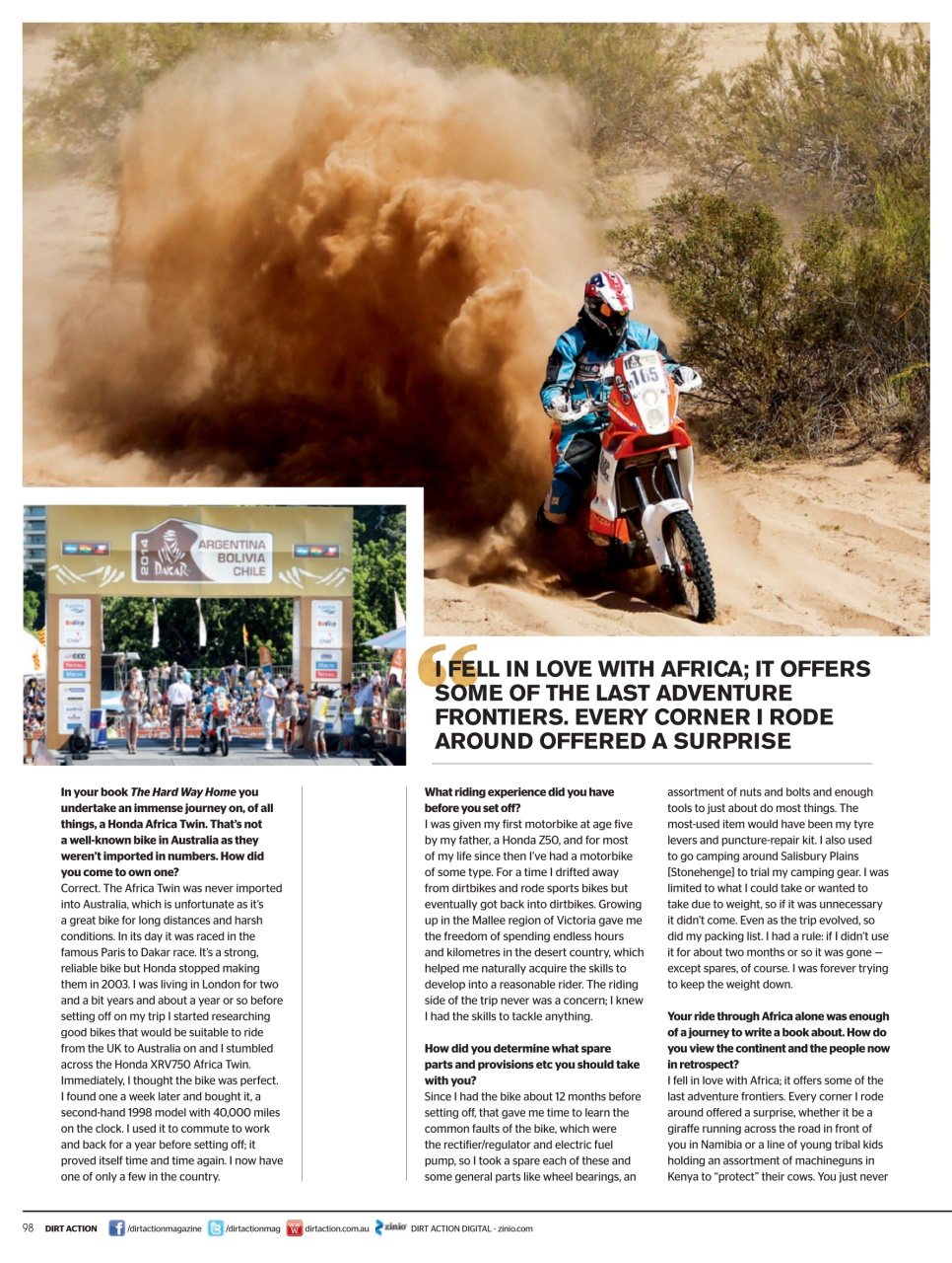 Dirt Action Preview Pages