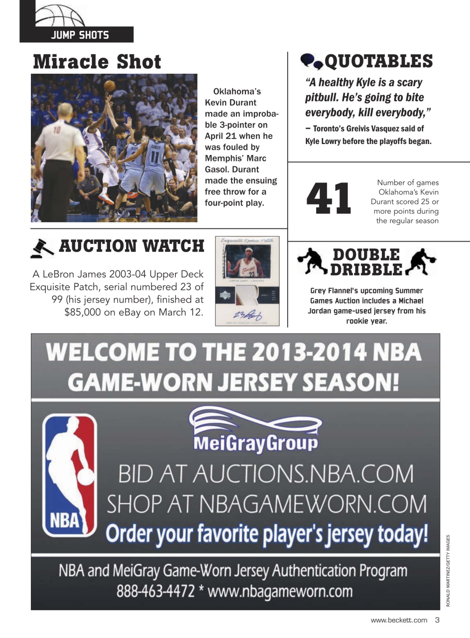 Beckett Basketball Magazine Preview Pages