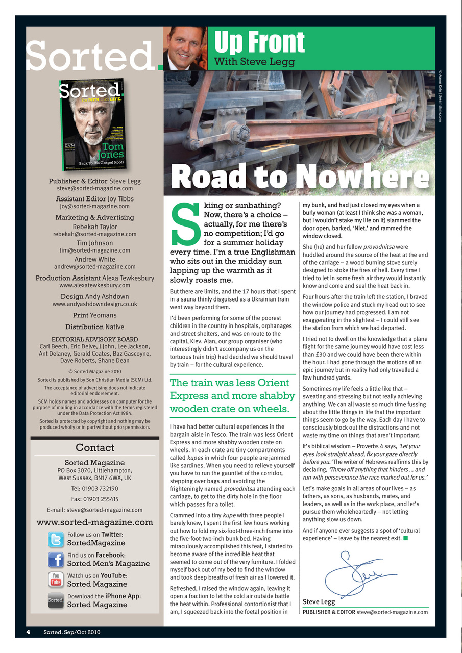 Sorted Magazine – The men's mag with morals Preview Pages