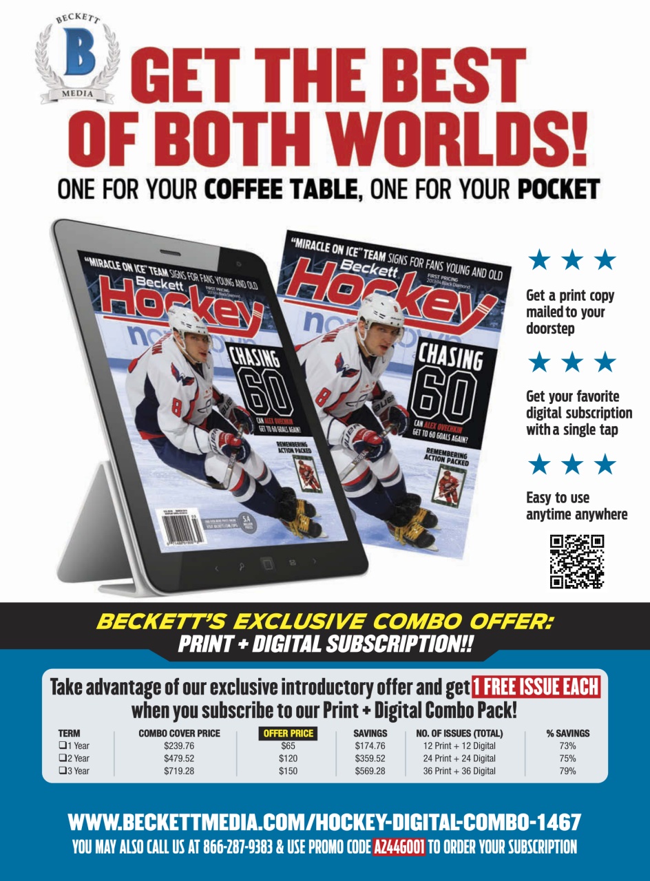 Beckett Hockey Magazine Preview Pages