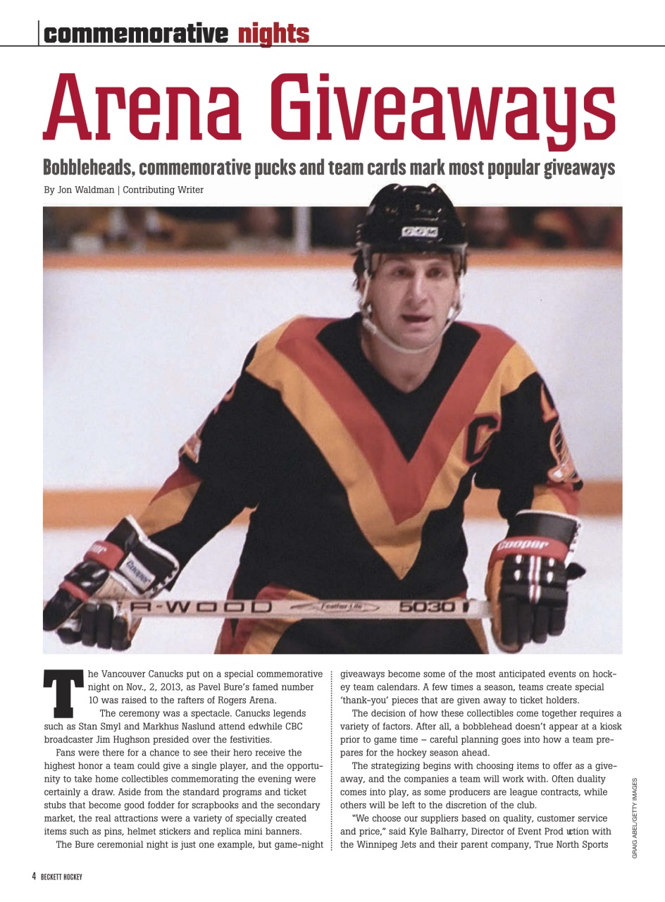 Beckett Hockey Magazine Preview Pages