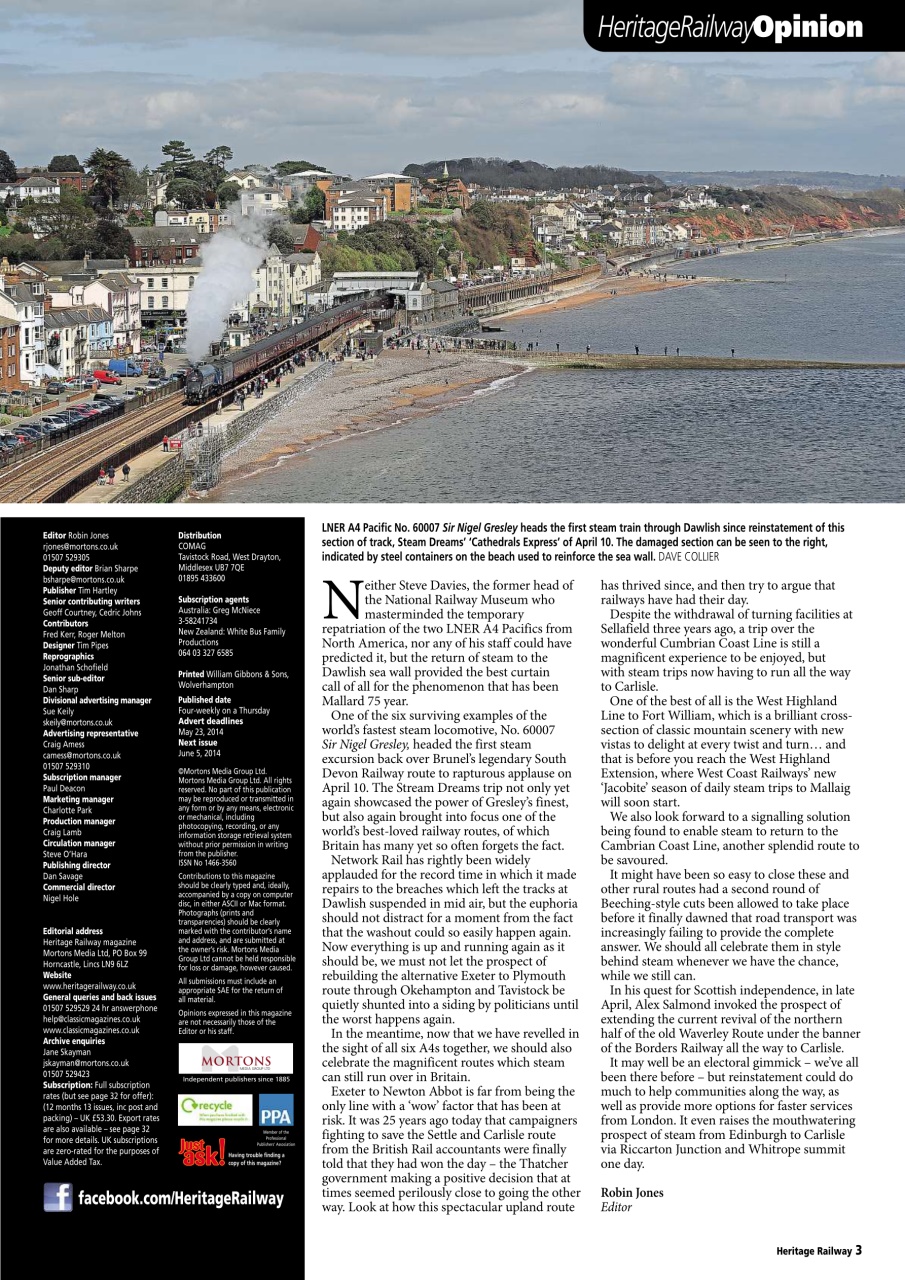 Heritage Railway Preview Pages