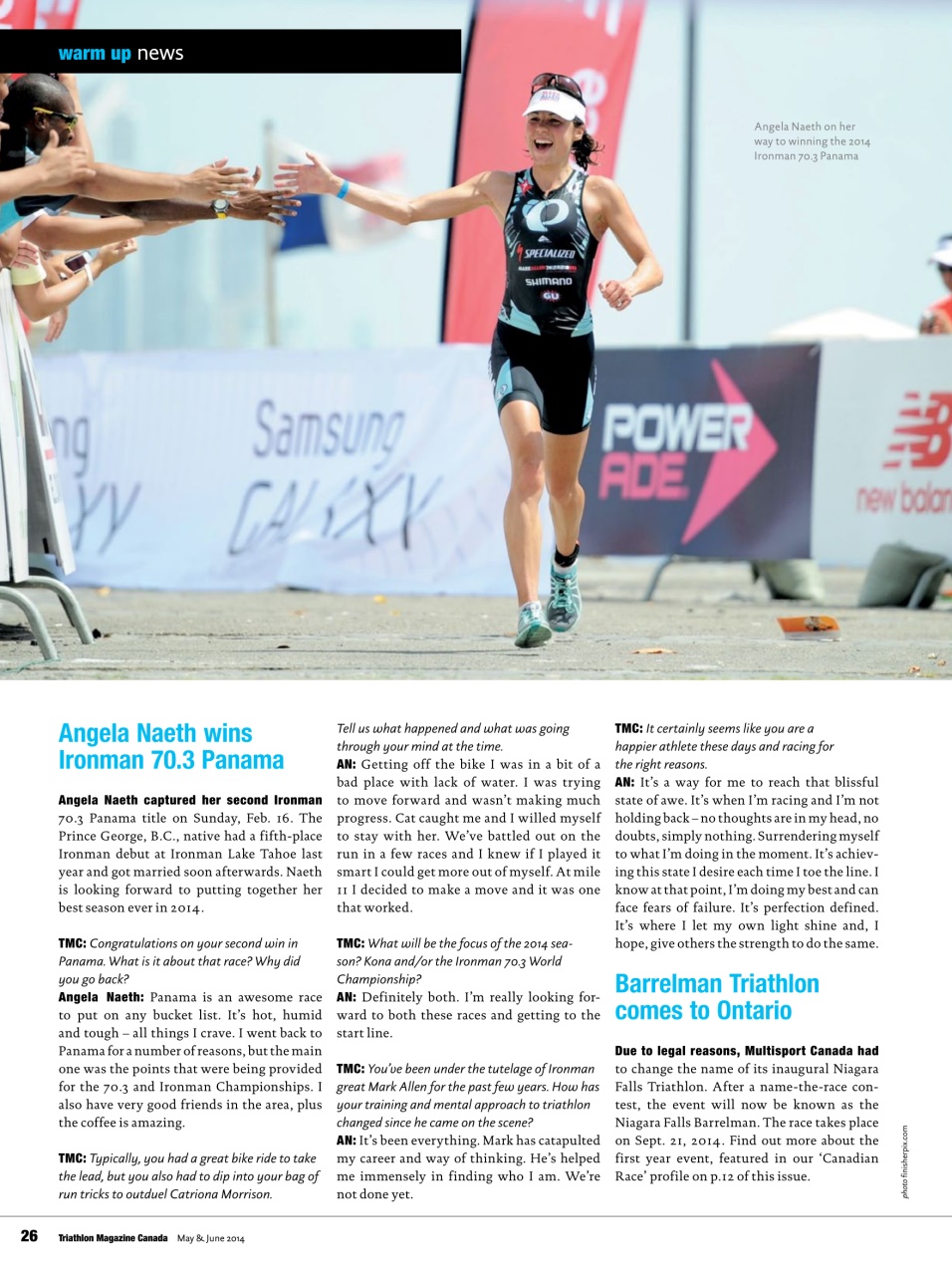 Triathlon Magazine Canada Preview Pages