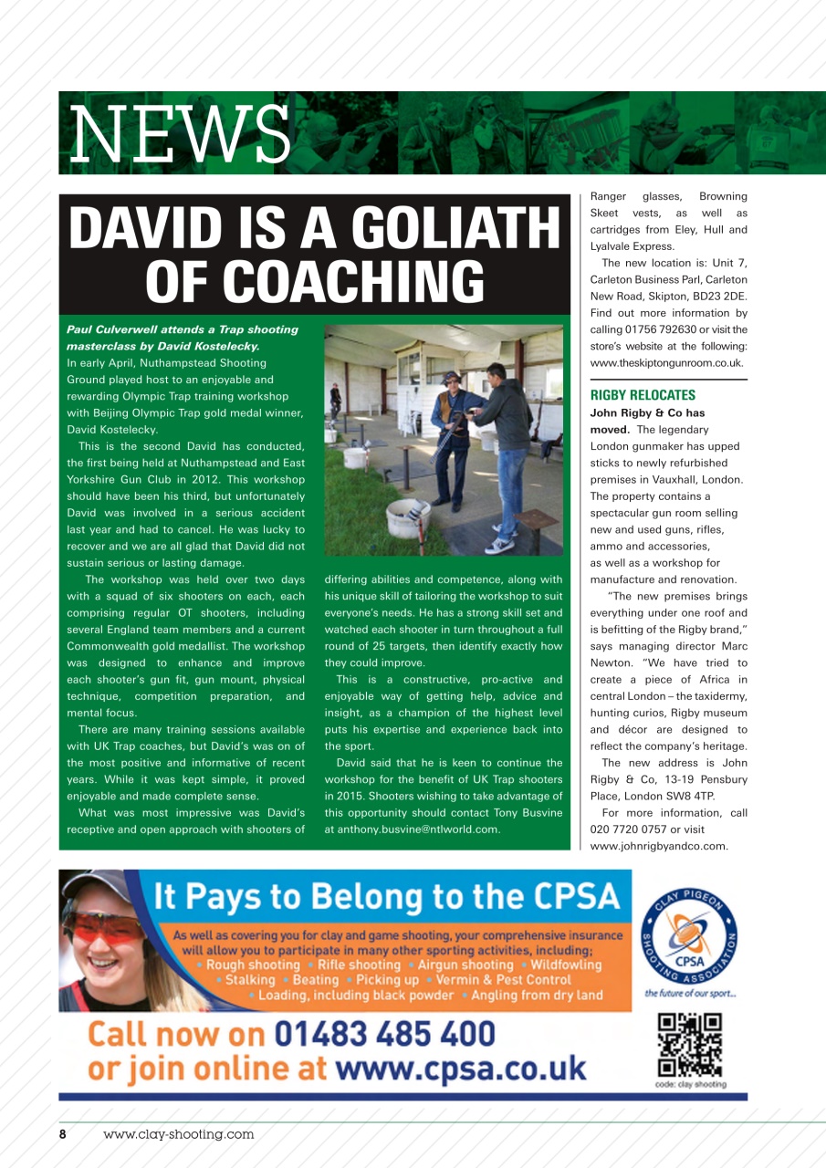 Clay Shooting Preview Pages