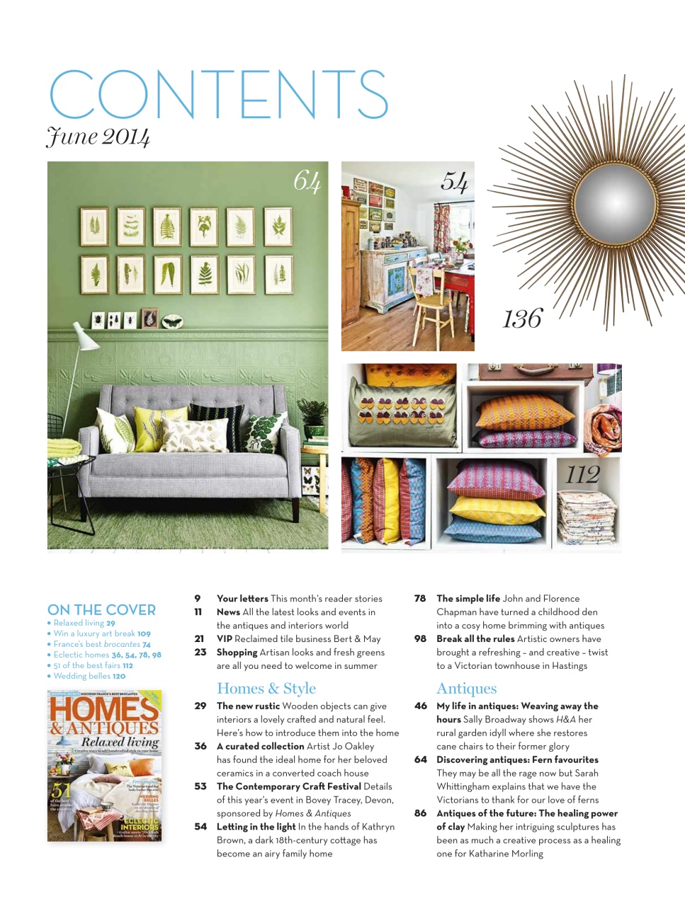 Homes & Antiques Magazine Preview Pages