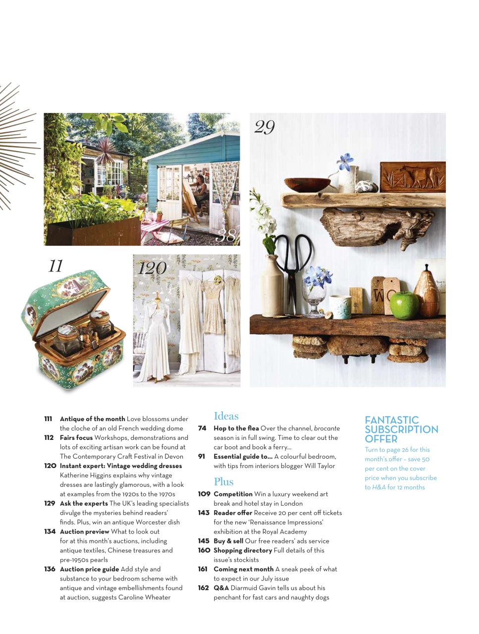 Homes & Antiques Magazine Preview Pages
