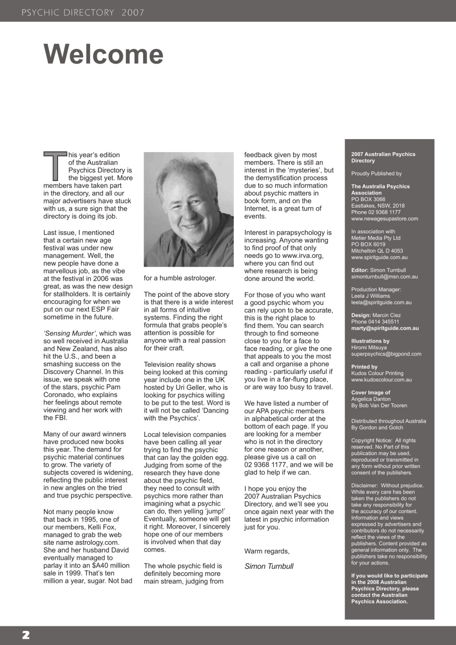 International Psychics Directory Preview Pages