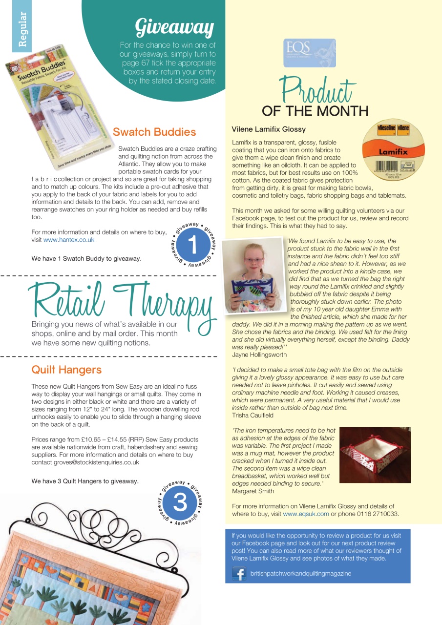 Patchwork and Quilting Preview Pages