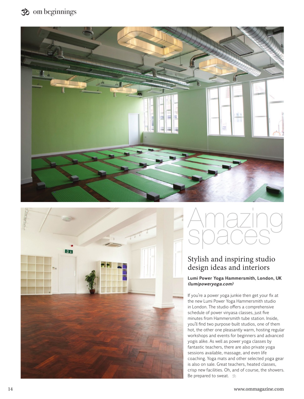 OM Yoga Magazine Preview Pages