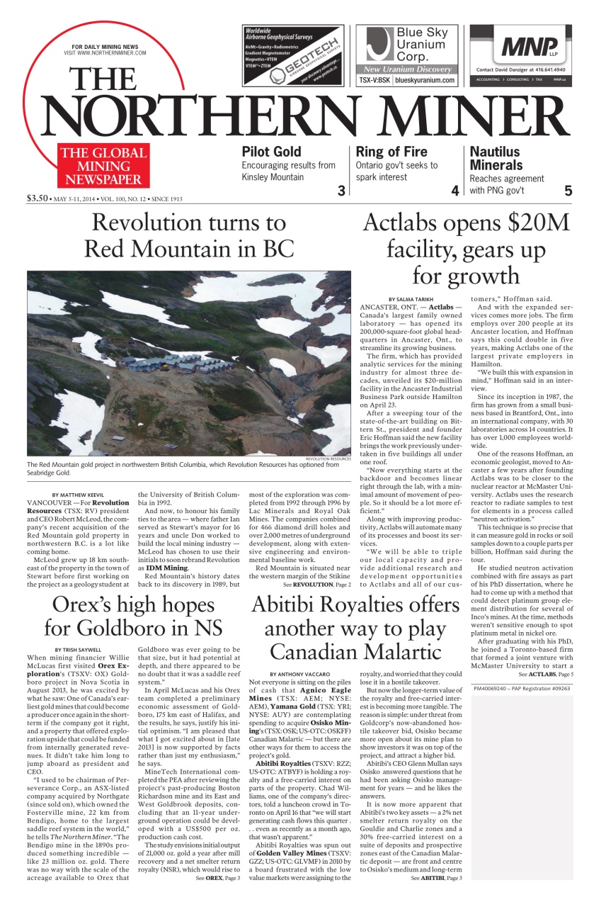 The Northern Miner Preview Pages