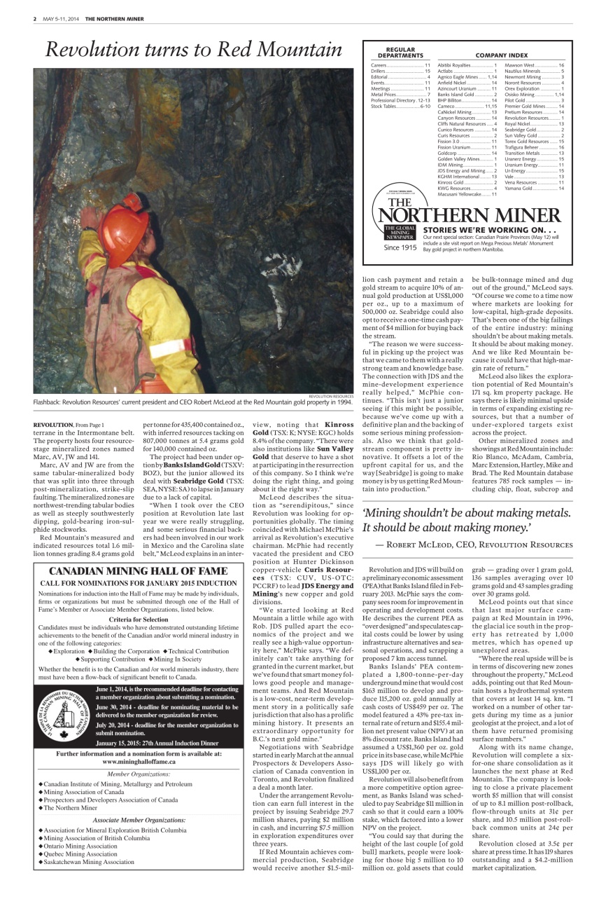 The Northern Miner Preview Pages