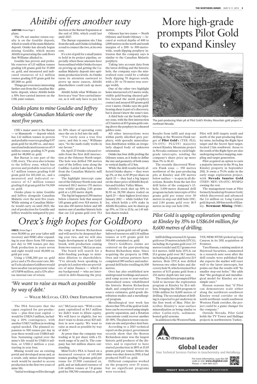 The Northern Miner Preview Pages