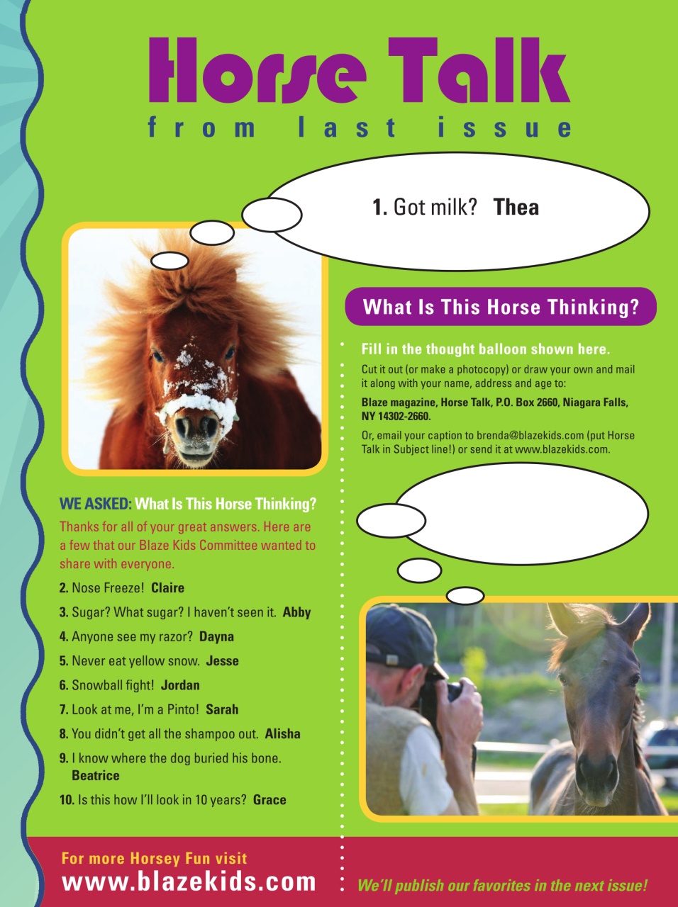Blaze Magazine For Horse Crazy Kids Preview Pages
