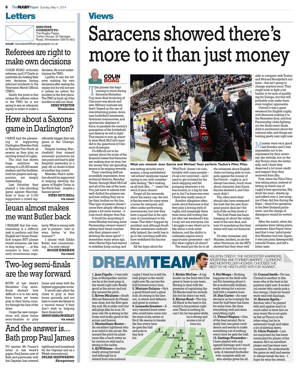 The Rugby Paper Preview Pages