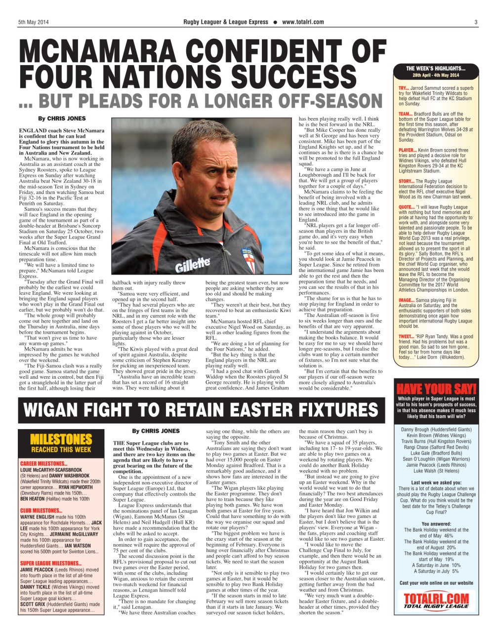 League Express Preview Pages