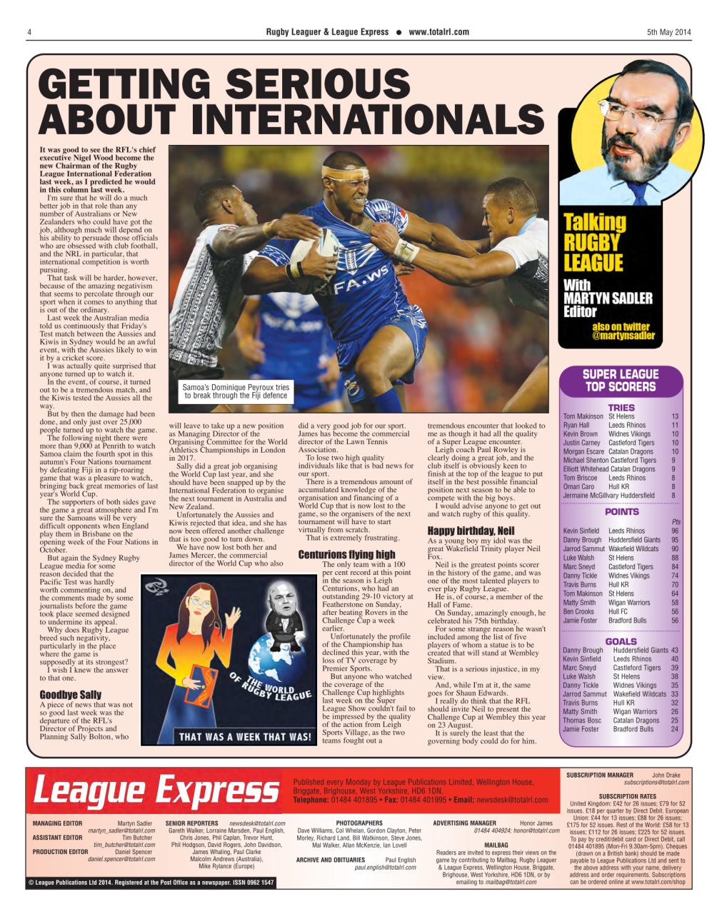 League Express Preview Pages