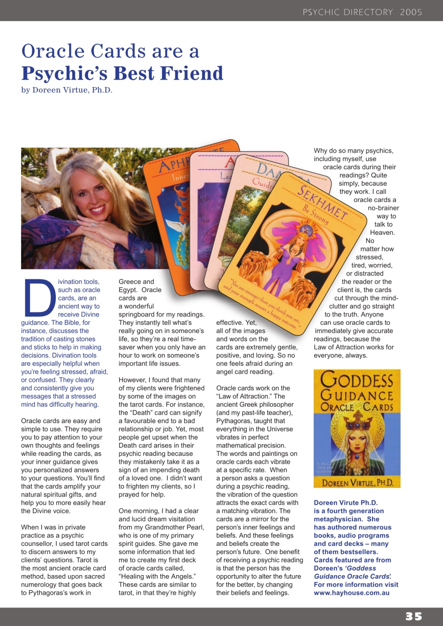 International Psychics Directory Preview Pages